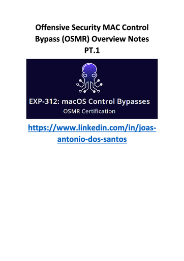 Offensive Security MAC Control Bypass (OSMR) Overview Notes  PT.1